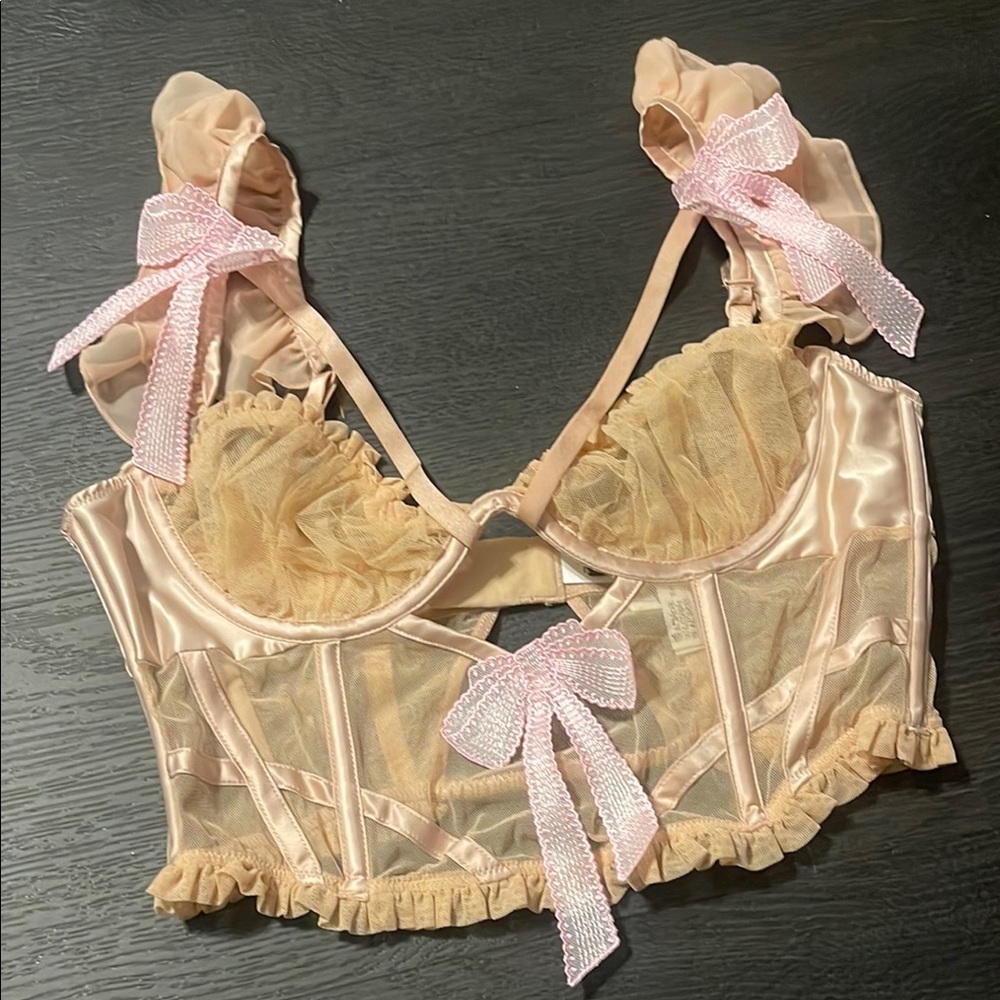 For Love & Lemons Lace Bow Bustier - SIZE: S
